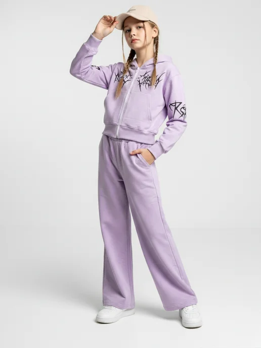 Minimoo Костюм спортивные с замком для подростковые, фиолетовый, фото 2