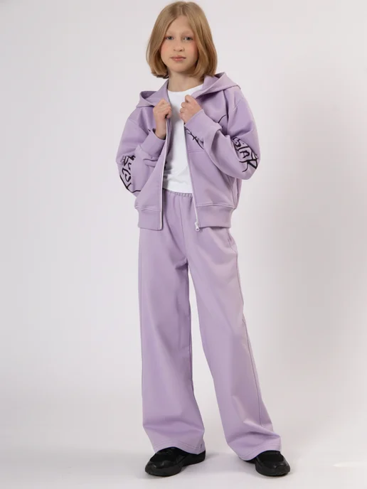 Minimoo Костюм спортивные с замком для подростковые, фиолетовый, фото 4