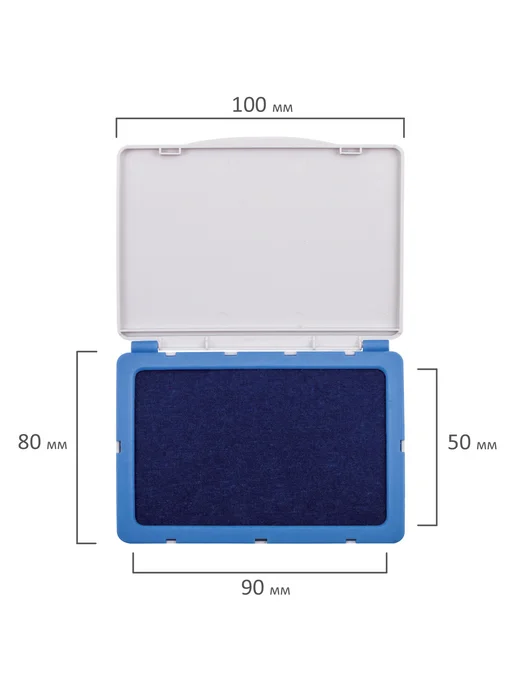 Brauberg Штемпельная подушка 100х80 мм, синяя, 100x80 мм, фото 5