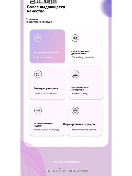 Портативный паровой утюг для дома, в упаковке 620 г, фото 8