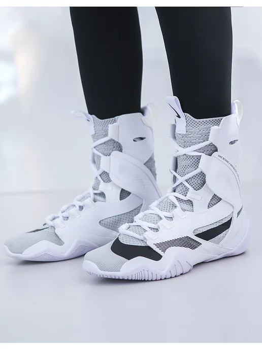 Nike антискользящая тренировочные кроссовки, белый, фото 5