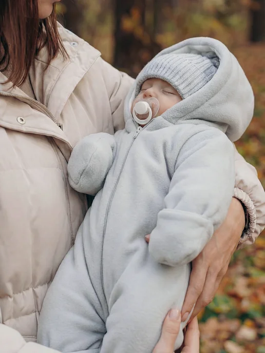 K.Baby Весенний конверт на выписку новорожденному, серый, фото 6