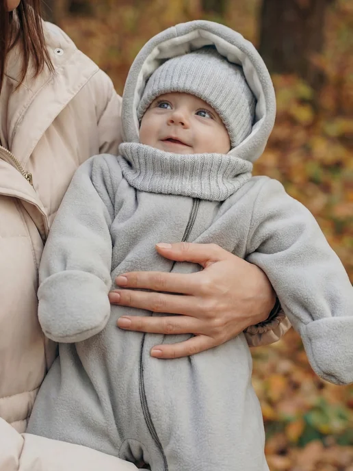 K.Baby Весенний конверт на выписку новорожденному, серый, фото 7