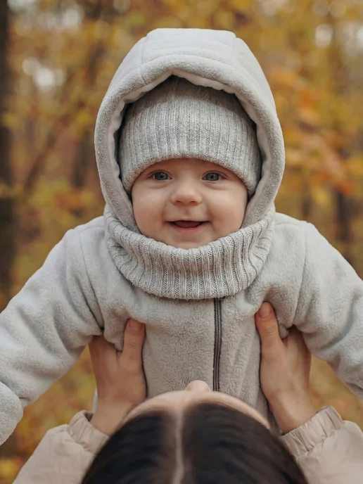 K.Baby Весенний конверт на выписку новорожденному, серый, фото 8