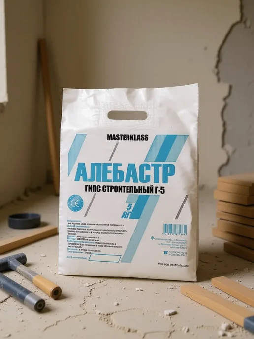 Алебастр Г-5 Гипс строительный 3 кг, 5 кг, фото 2
