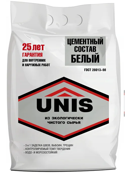 Цементный состав UNIS белый п э 5 кг, 5 кг