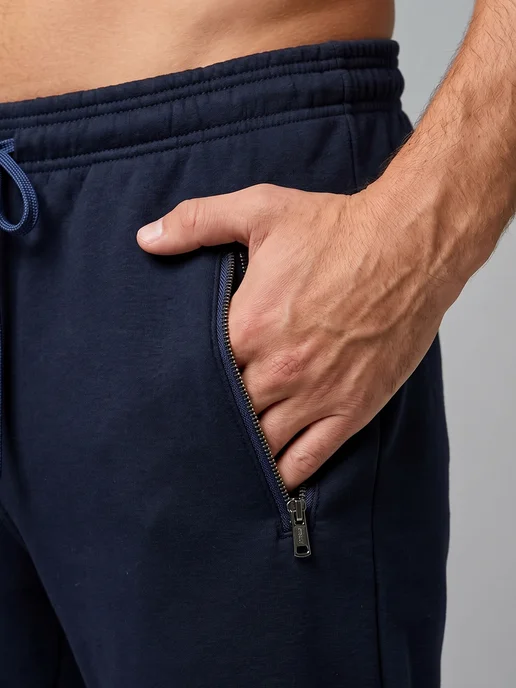 Добрыня textil Брюки спортивные прямые на флисе, синий, фото 3