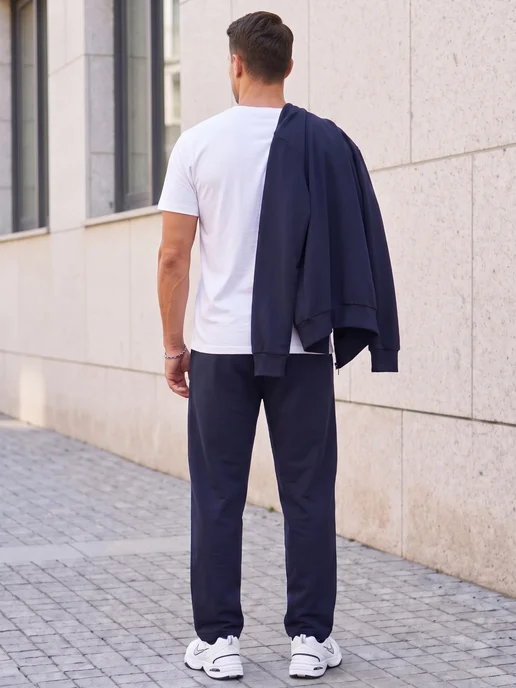 Добрыня textil Брюки спортивные прямые на флисе, синий, фото 6