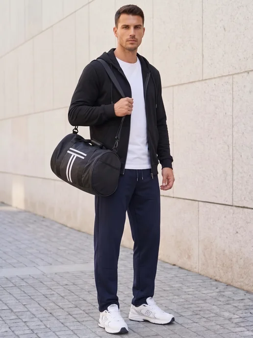 Добрыня textil Брюки спортивные прямые на флисе, синий, фото 7