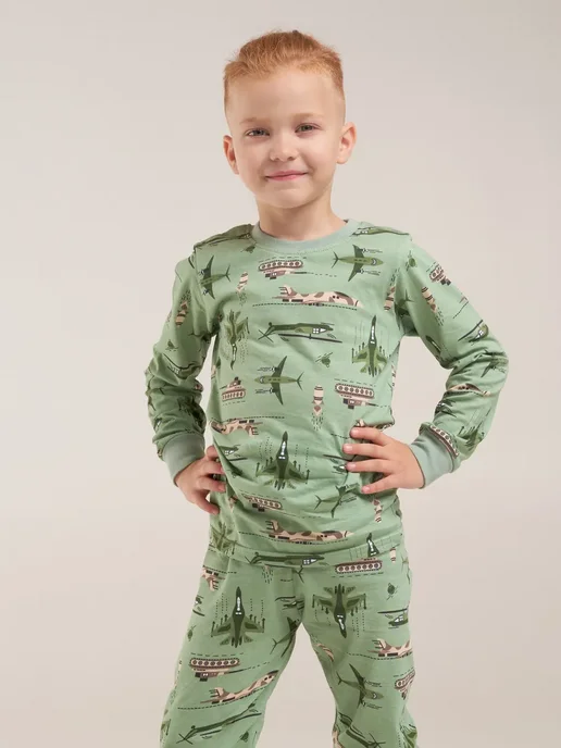 Zukids Пижама детская для мальчика, зеленый, фото 2