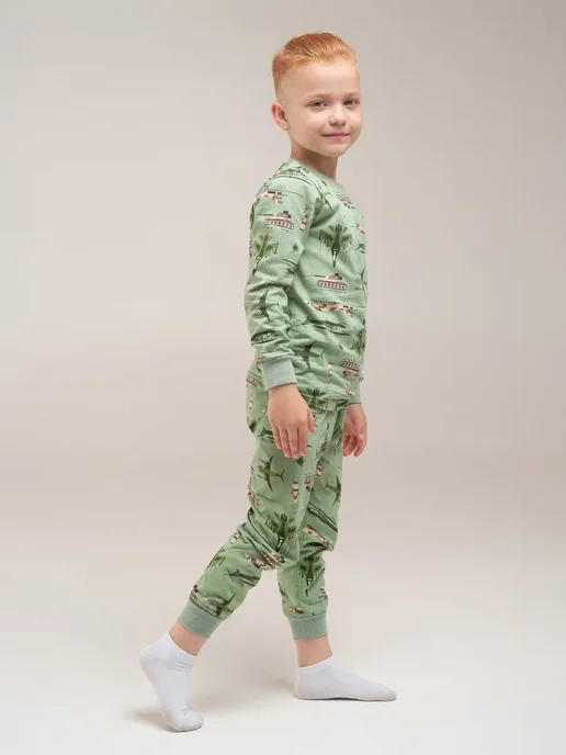 Zukids Пижама детская для мальчика, зеленый, фото 3