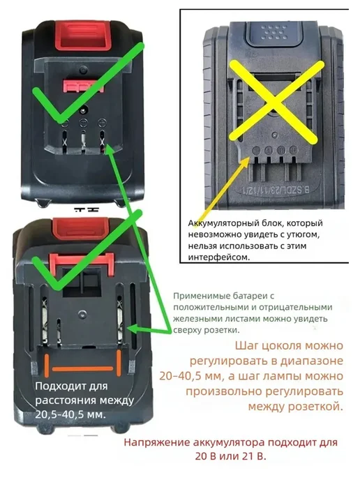 Kersenis универсальная LED-рабочая лампа для аккумуляторов 20-21В, черный, фото 5