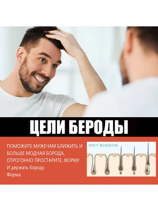 Микророллер для роста бороды стимуляция волосков 1 шт, 1 шт, фото 7