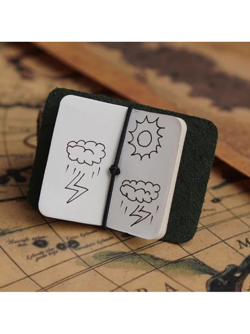 Гостевая книга Мини-блокнот 32 листа Винокрасный, коричневый, фото 7