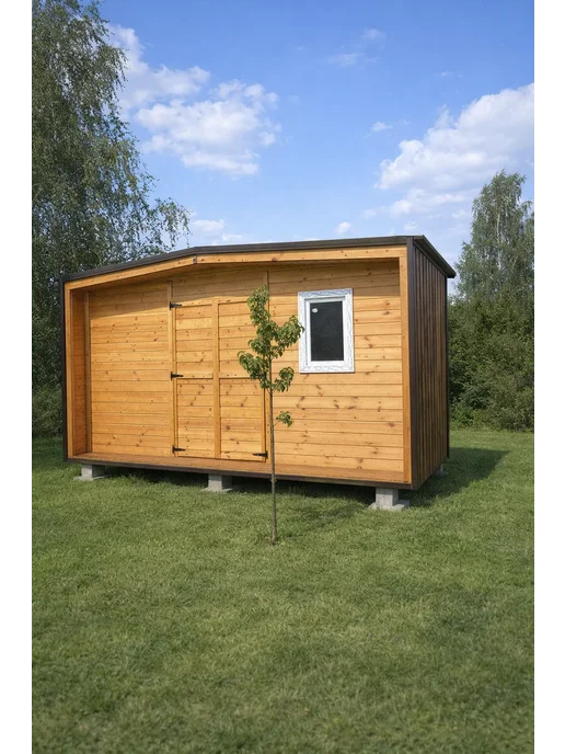 Рамбыт Бытовка хозблок "Барн" 5х2.3м, 5x2.3 м, 2,3 м