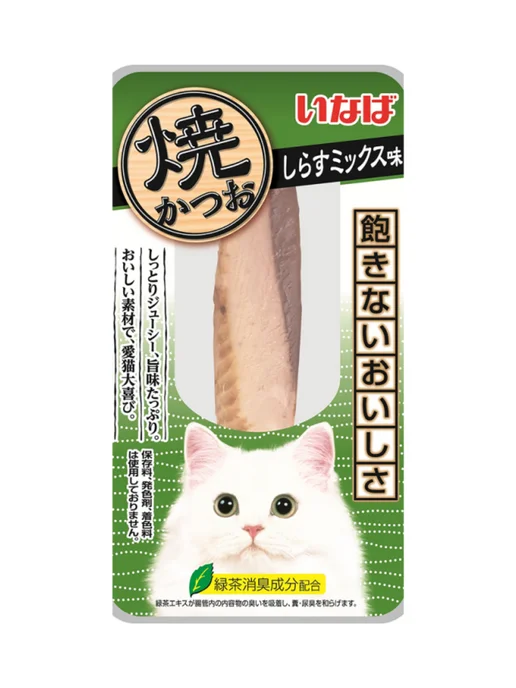 Inaba Лакомство для кошек филе тунца со вкусом ширасу, 12г, 12 г