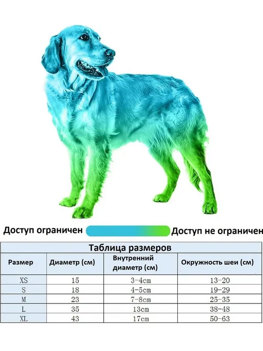 Воротник защитный надувной для собак кошек S, вариант, фото 8