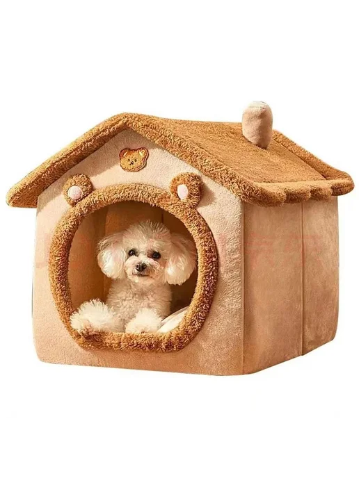 Лежанка-будка для кошек 33*30*32см, 33x30x32 см, фото 2