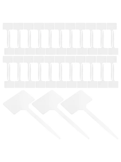 Подписи для горшков, белые, 50 шт. 13,5x6 см белые, 13.5x6 см, 50 шт
