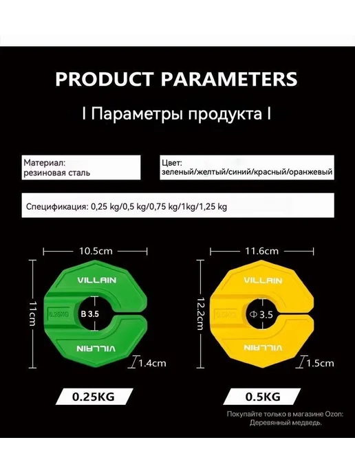 Диск для штанги 0 25 кг зеленый шт, 25 кг, фото 3