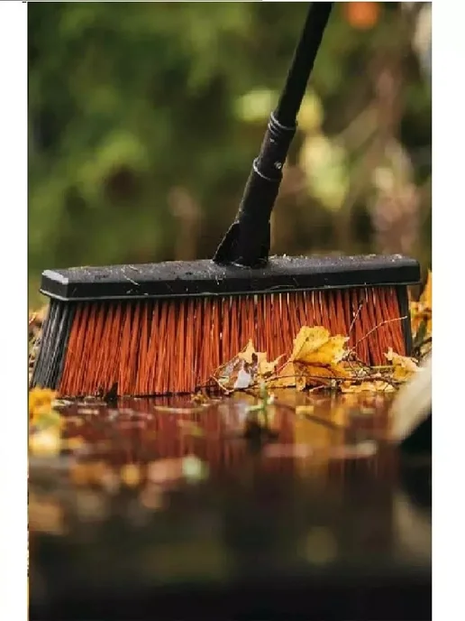 FISKARS Метла уличная с черенком садовая 172см Фискарс Solid, черный, фото 5