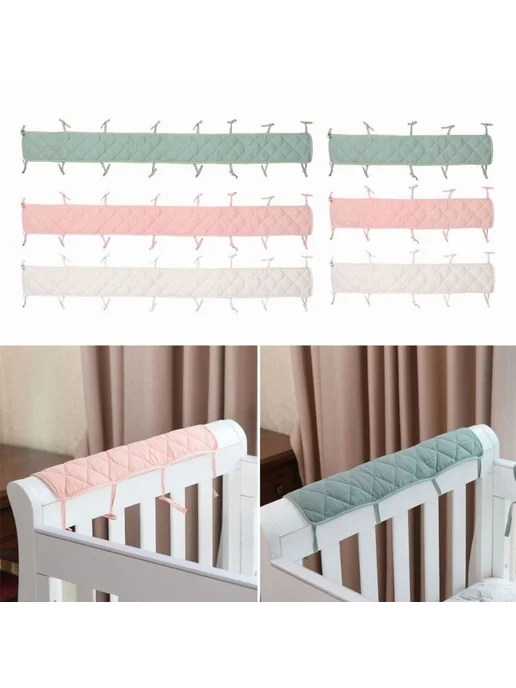 Бортик из креп-хлопка розовый, 15*60 см, 15x60 см, фото 3