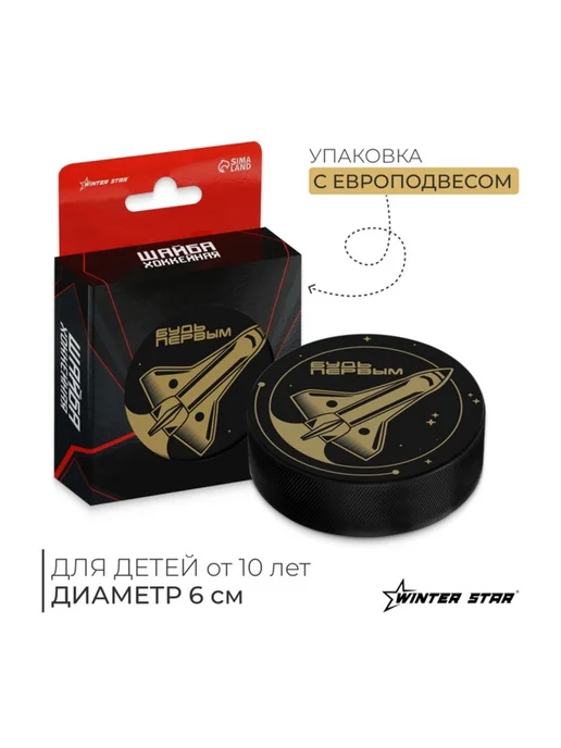 Zeriazor Хоккейная шайба детская, черный