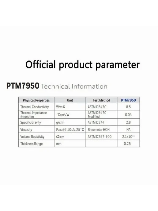 Solstice (Honeywell) ptm7950 термопаста с фазовым переходом 26*30mm толщина 0.25mm, 40x40, термопаста, фото 2