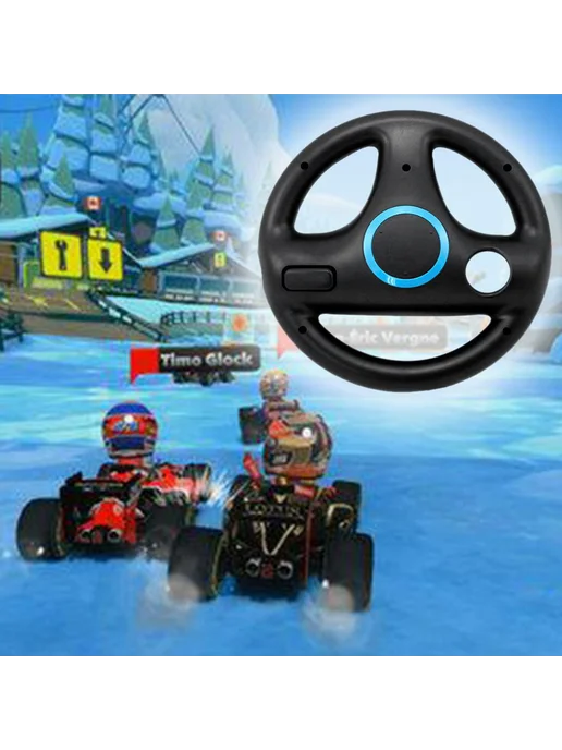 Руль игровой для картинга Черный, белый