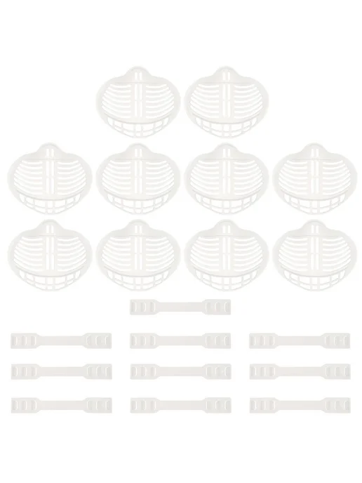 Рамки для масок Белые 10 шт, разм. 10x8.5x3.5 см, 10x8.5x3.5 см, 10 шт