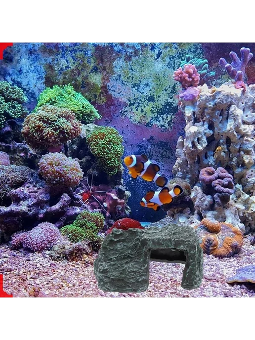 Платформа для купания черепах Каменный сад 13x12x6 см, 13x12x6 см, фото 5