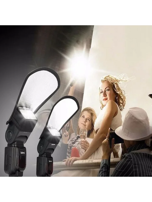 Вспышка для зеркальной камеры черн, бел, серебр, черный, фото 2