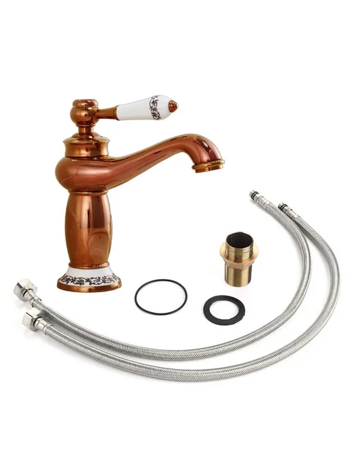 Смеситель Magic lamp шланги 60см Rose gold blue, синий, фото 4