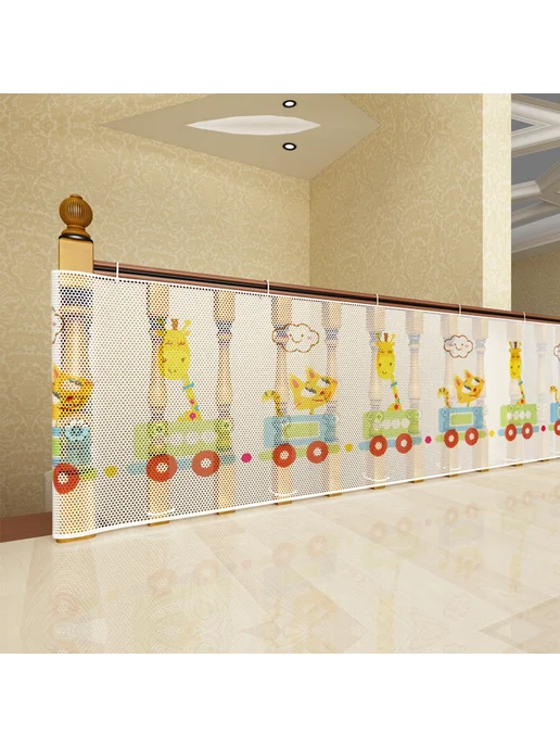 Детский защитный барьер-сетка 300×78 см, белый, 150x90 см, коричневый