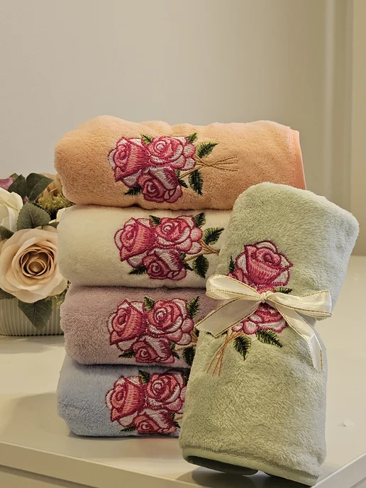 Fidan home Кухонные полотенца из микрофибры на 8-марта 5 шт 75х35см, 75x35 см, 5 шт, фото 8