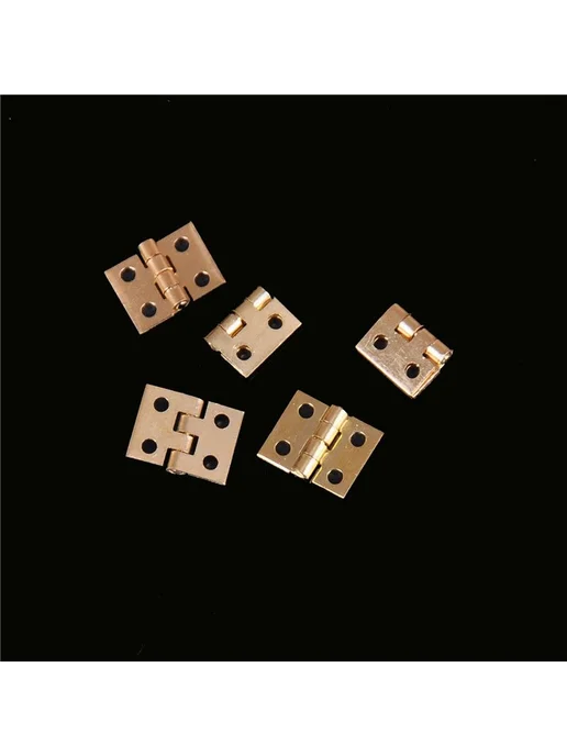 Мини-петли для мебели золотые 8x10 мм 20 шт, 8x10 мм, 20 шт, фото 2