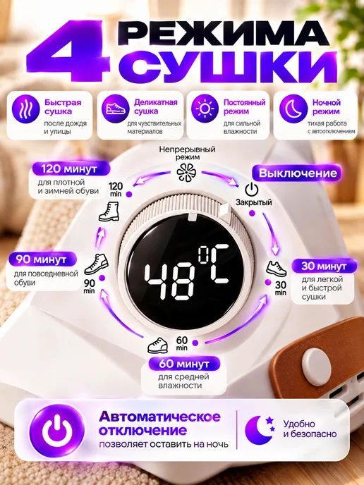 Сушилка для обуви электрическая, белый, фото 3