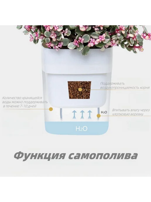 Горшок для цветов, 1.3 л, 1 шт, 1,3 л, 1 шт, фото 4