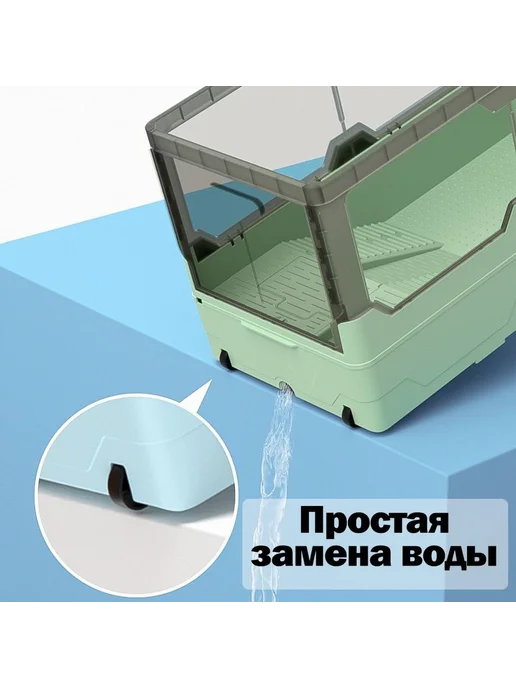 Набор для аквариума Прямоугольный Зеленый, зеленый, фото 3