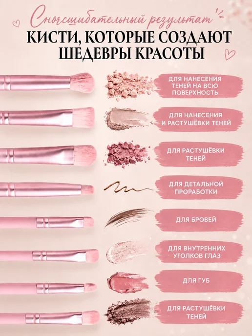 Набор для макияжа кисти, спонжи, серый, фото 4
