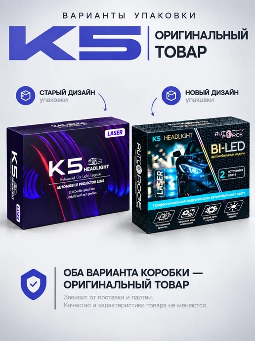 AUTOFORCE Би лед линзы в фары 2.5 дюйма, вариант, фото 5