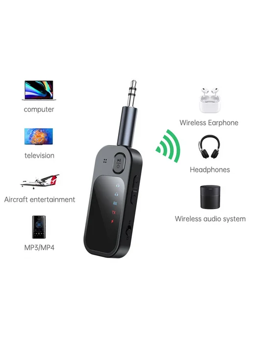 BT5 4 Bluetooth передатчик-приемник 3 5mm AUX Dual, вариант, фото 5
