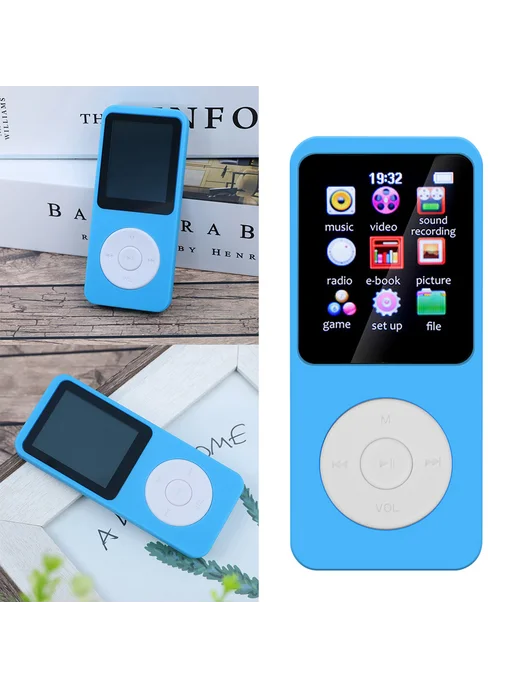 MP3 плеер 1 8 дюйма Type-C Bluetooth 5 0 синий, синий, фото 2