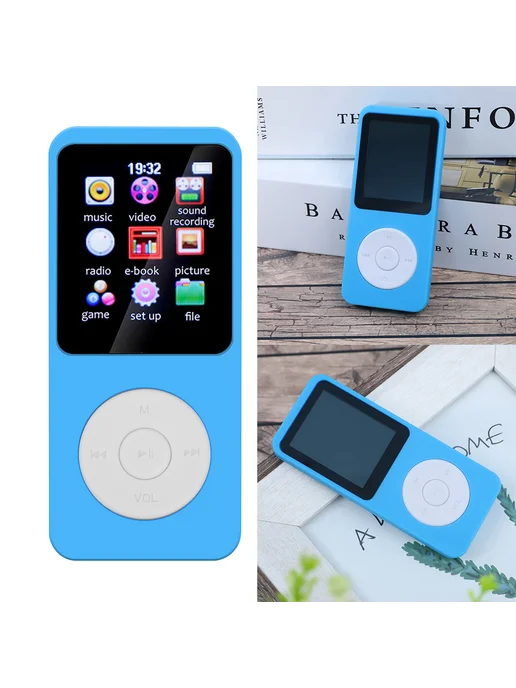 MP3 плеер 1 8 дюйма Type-C Bluetooth 5 0 синий, синий, фото 3