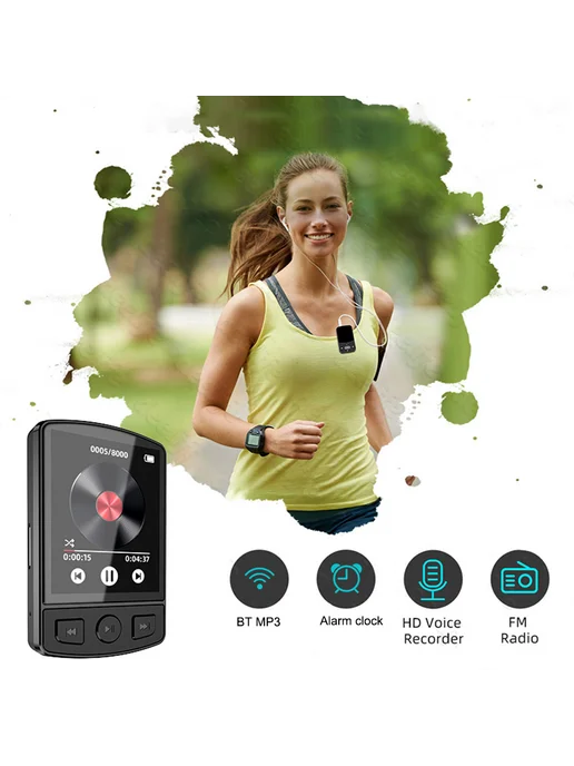 MP3-плеер Bluetooth 5 2 для спорта 16Гб, 16 ГБ, фото 12