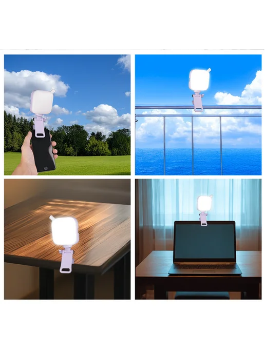 Видеосвет для съемки фото и видео на телефон LED, розовый, фото 2