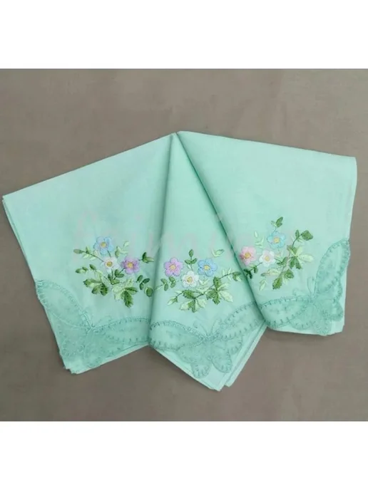 Lapastel Набор 3 штуки платки 28х28 см. с кружевом, 28x28 см, фото 2