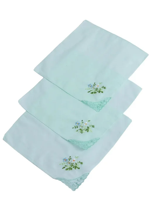 Lapastel Набор 3 штуки платки 28х28 см. с кружевом, 28x28 см, фото 5