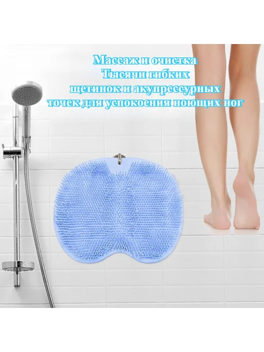 Массажная щетка для ванной розовый, розовый, фото 6