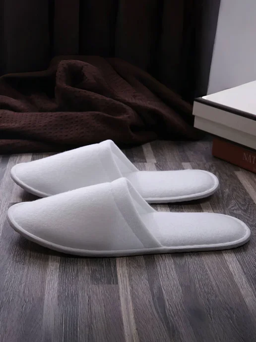 Тапочки одноразовые для солярия Белые, 10 шт, 10 шт, фото 4